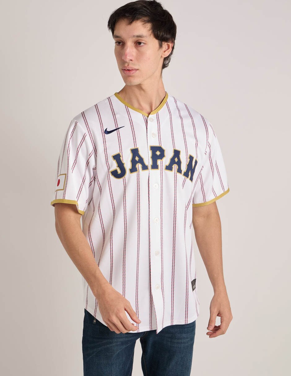 Jersey de wbc local de manga corta mlb game para hombre