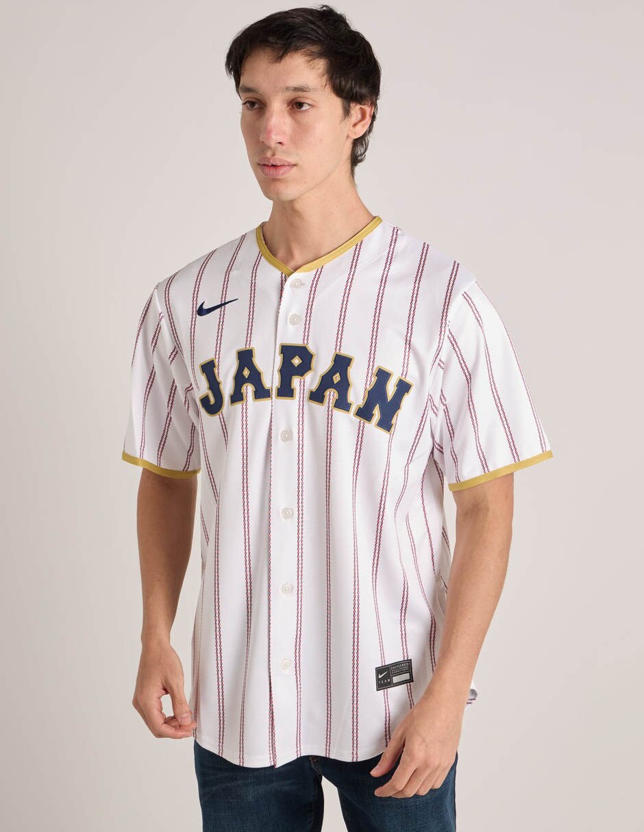 Jersey de wbc local de manga corta mlb game para hombre