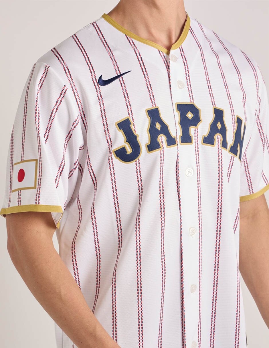 Jersey de wbc local de manga corta mlb game para hombre