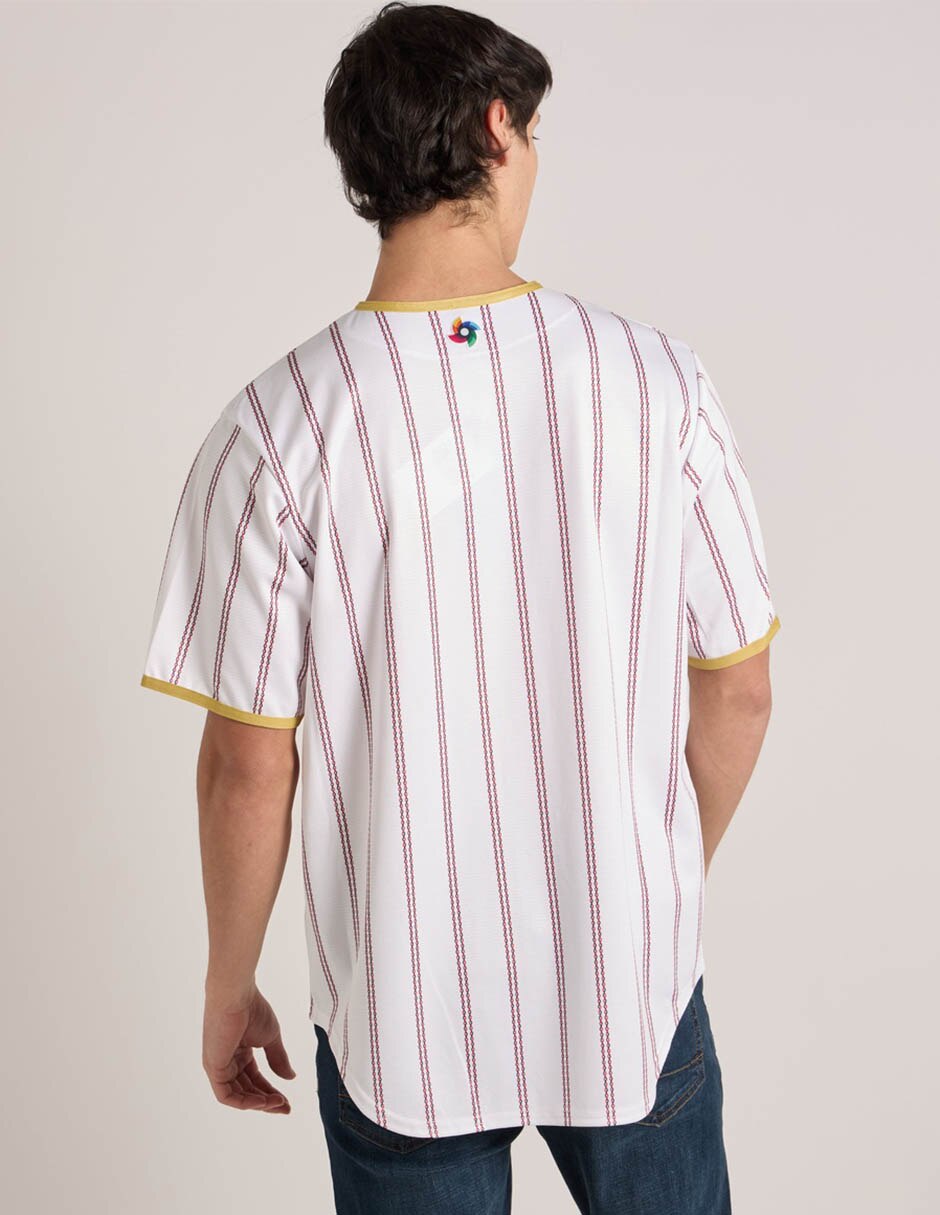 Jersey de wbc local de manga corta mlb game para hombre