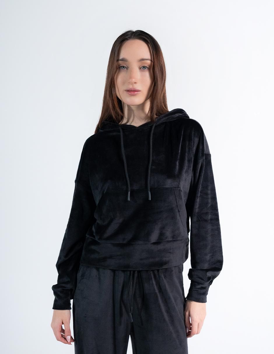 Sudadera Everlast Hoodie Icon Smoke con capucha y bolsa para mujer