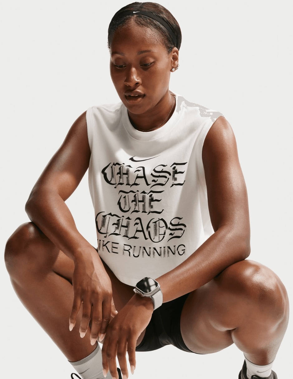 Playera para correr W Nk Df Slvls Premium Chaos de mujer 3