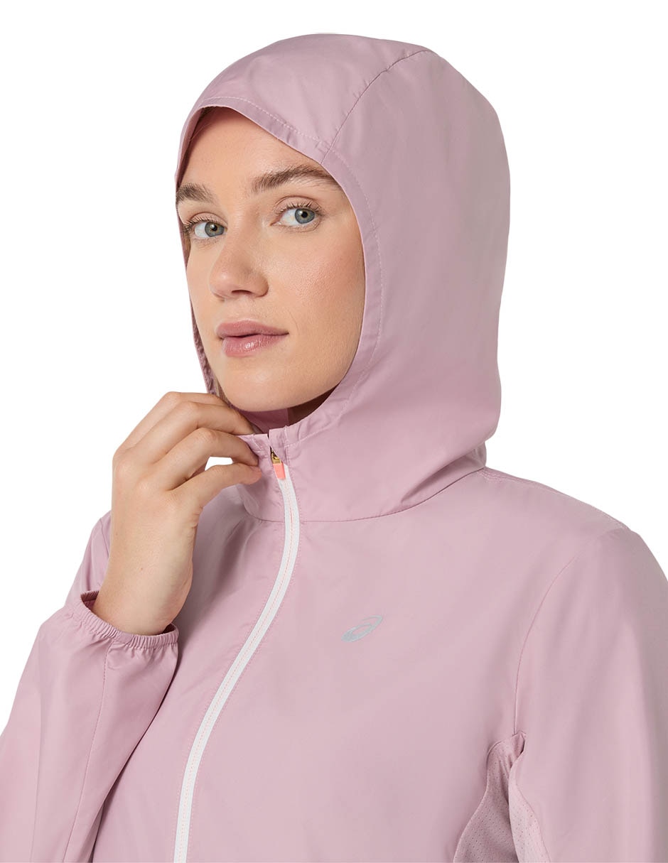 Chamarra para correr Asics Silver de mujer