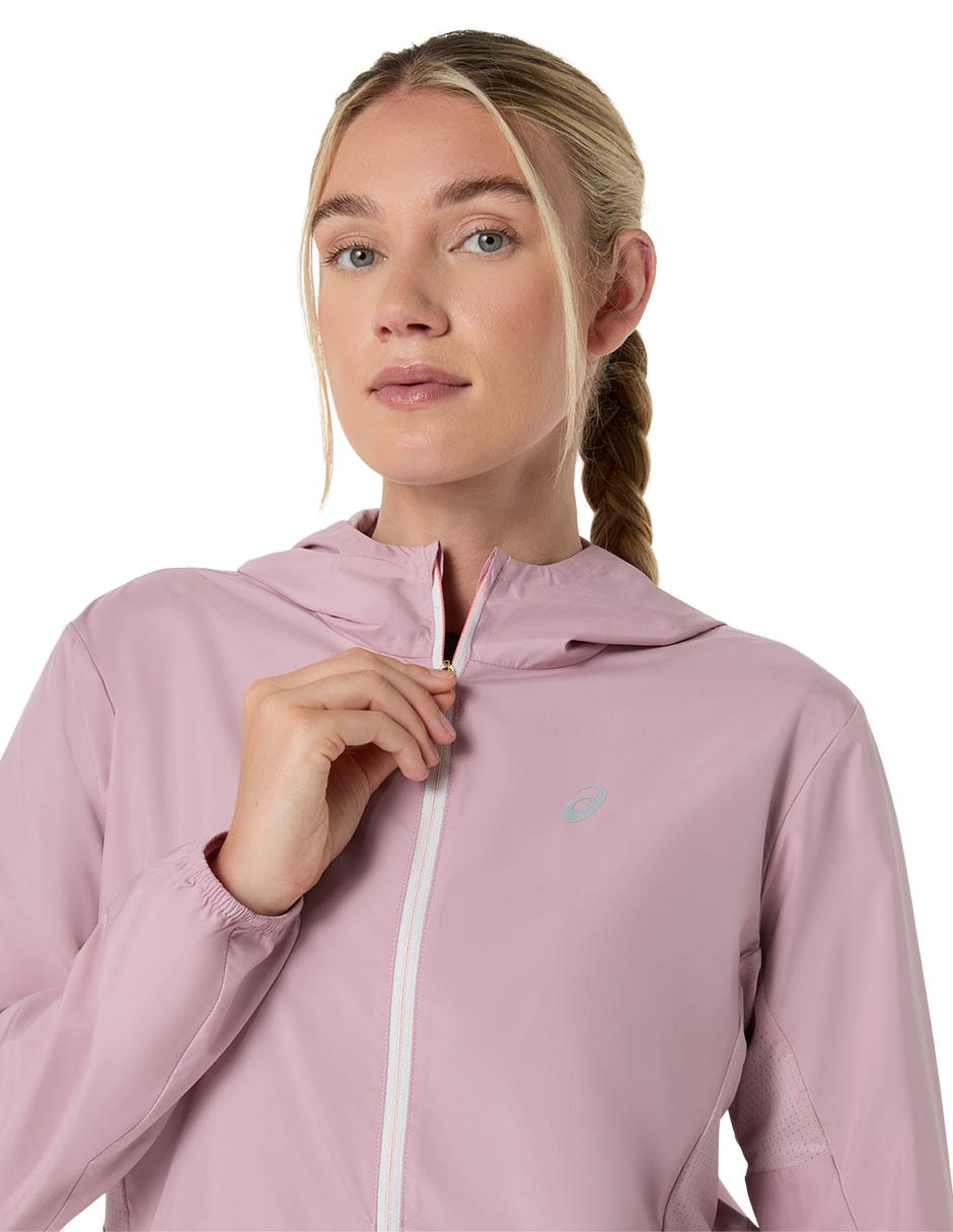 Chamarra para correr Asics Silver de mujer