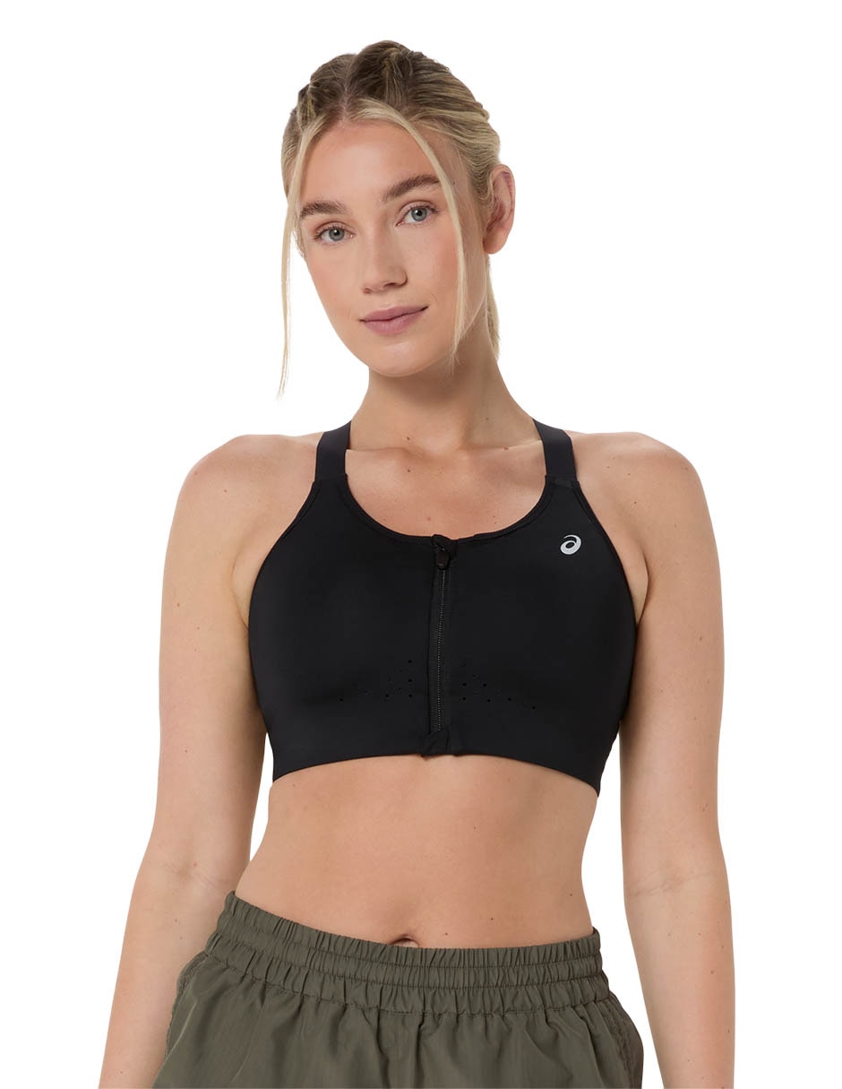 Top deportivo Asics Road Combination Zip para correr mujer