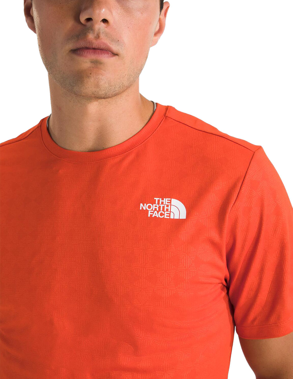 Playera deportiva para correr the north face m 24/7 pentadome embossed reg de hombre