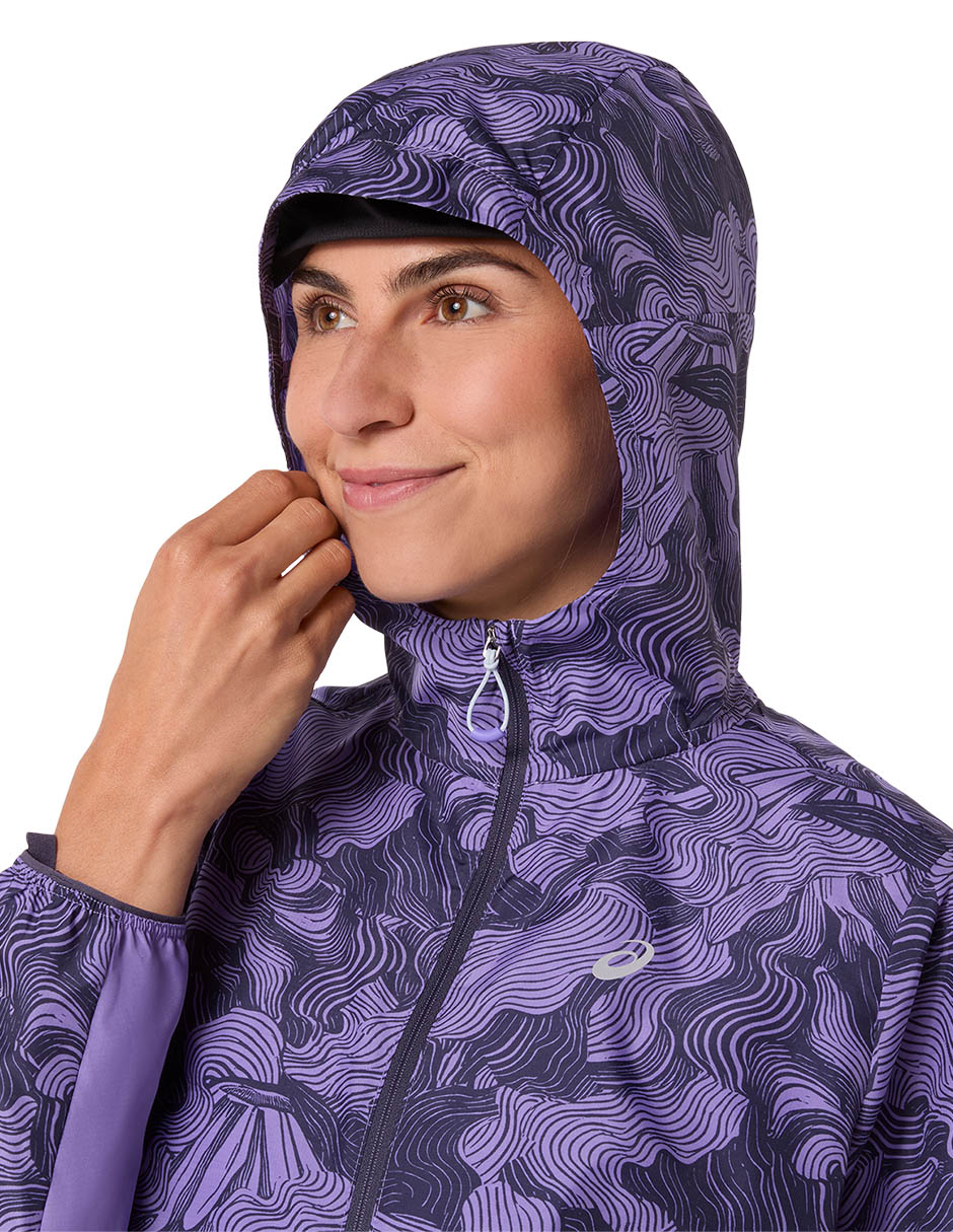 Chamarra para correr Asics de mujer