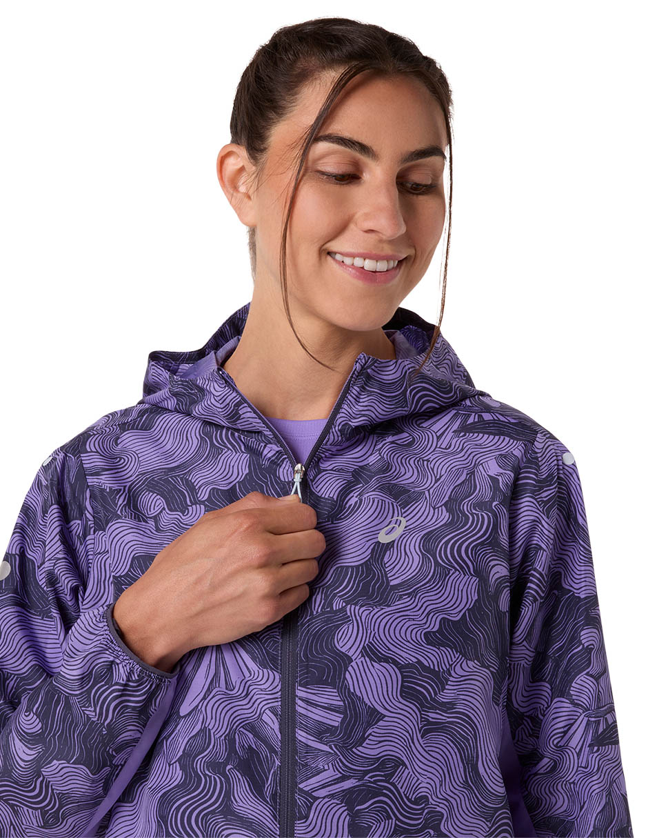 Chamarra para correr Asics de mujer