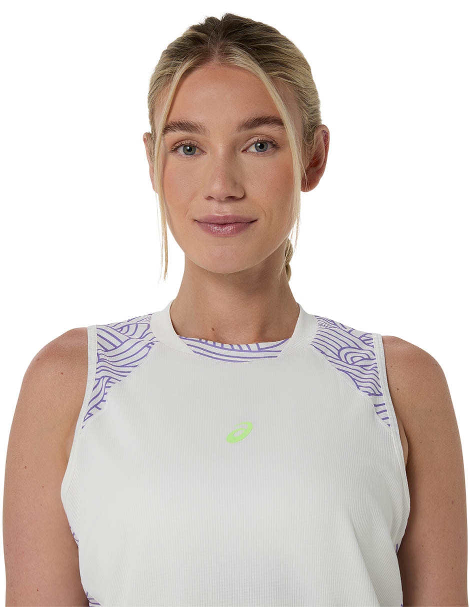Playera deportiva para pádel Asics Padel Court All Over Print Tank de mujer