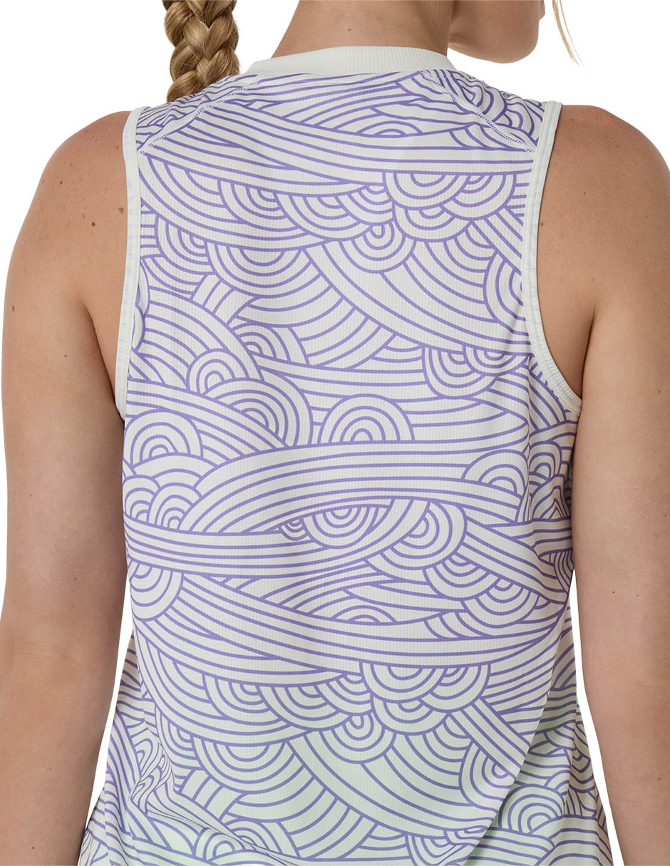 Playera deportiva para pádel Asics Padel Court All Over Print Tank de mujer