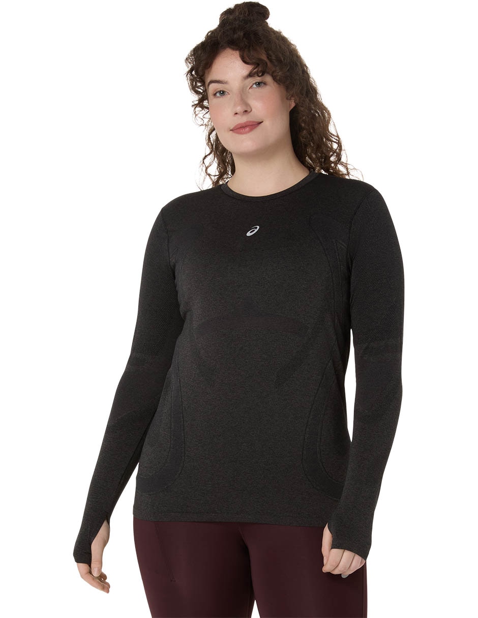 Playera deportiva para correr Road Seamless LS Top de mujer