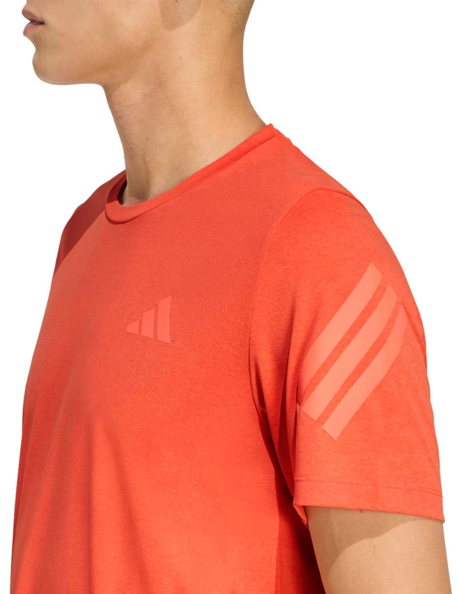 Playera deportiva para correr Adidas de hombre