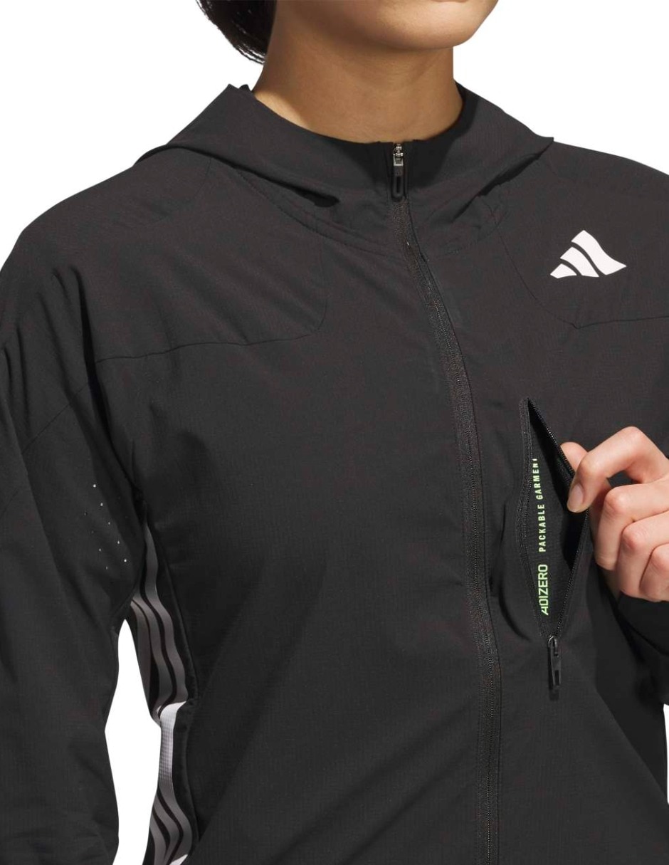 Chamarra para correr Adizero Jkt W de mujer