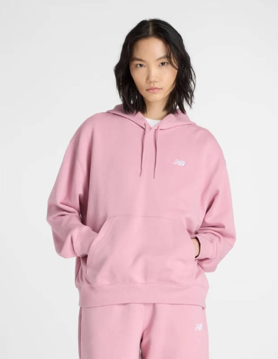 Sudadera New Balance con capucha y bolsa para mujer