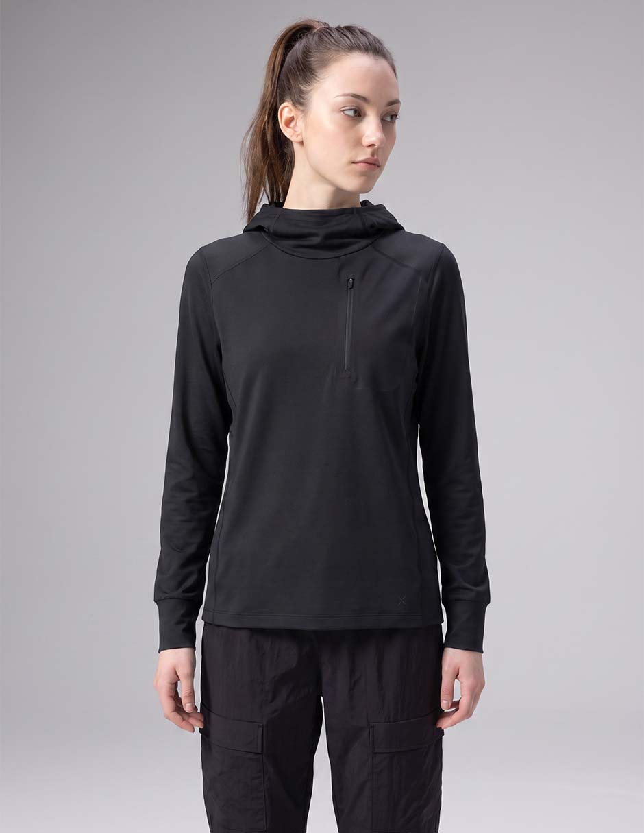 Sudadera para outdoor X10 con capucha para mujer