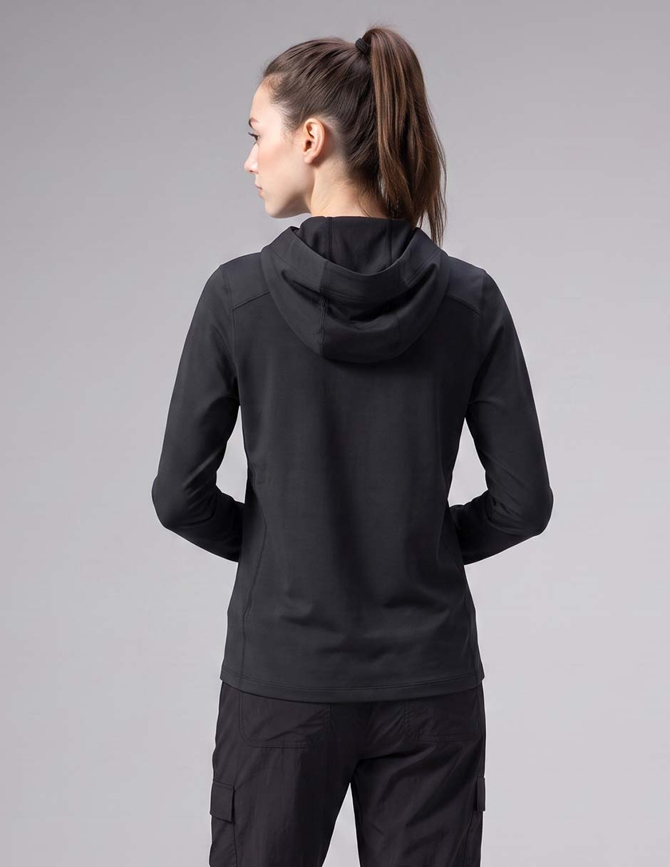 Sudadera para outdoor X10 con capucha para mujer
