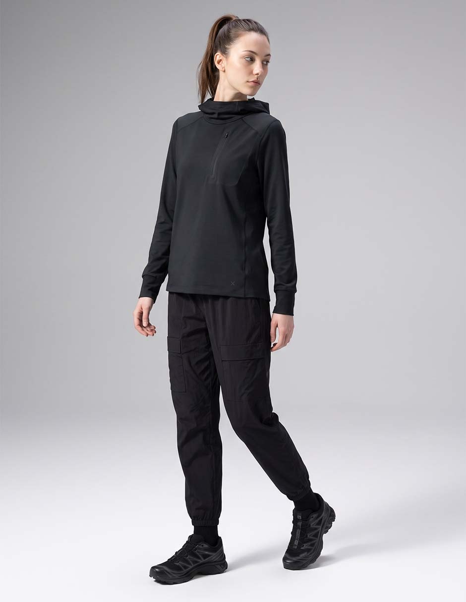 Sudadera para outdoor X10 con capucha para mujer