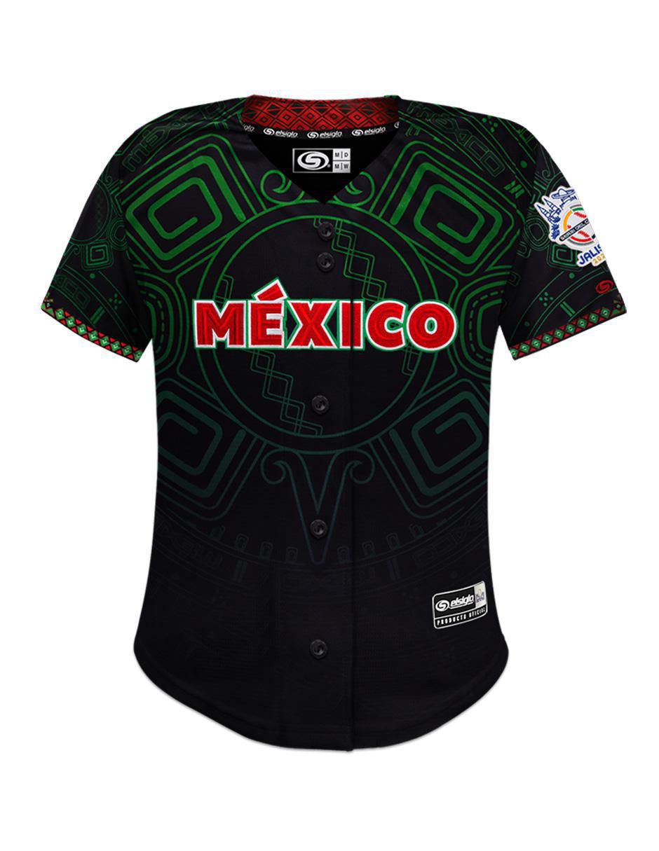 Jersey de mexico caribbean series conmemorativo de manga corta game para mujer Jersey de mexico caribbean series conmemorativo de manga corta game para mujer