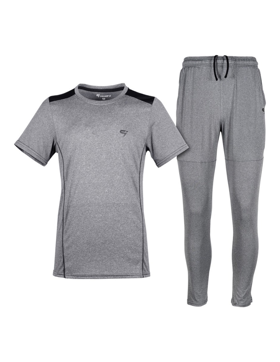Conjunto deportivo straight con jareta para hombre