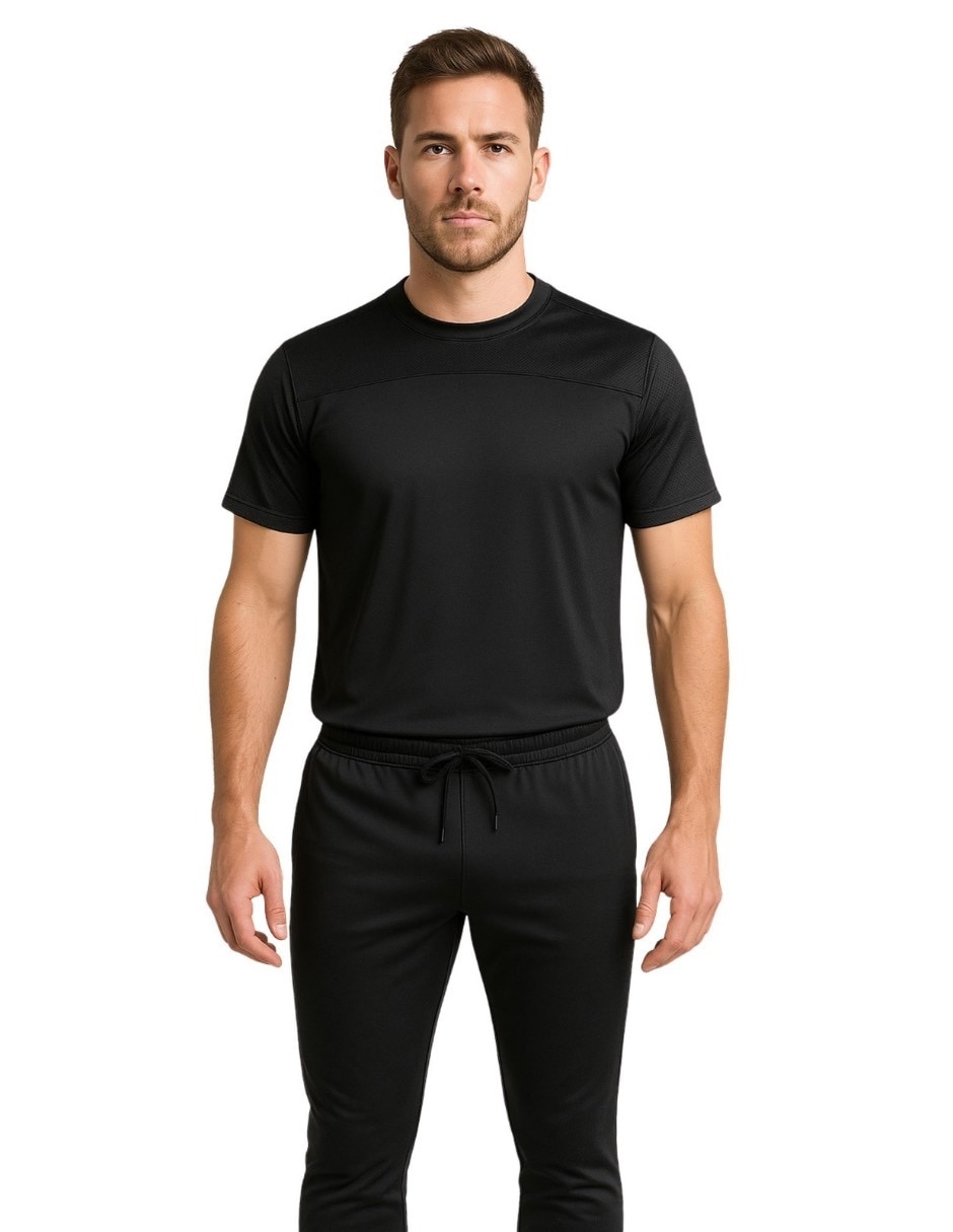 Conjunto deportivo straight con jareta para hombre