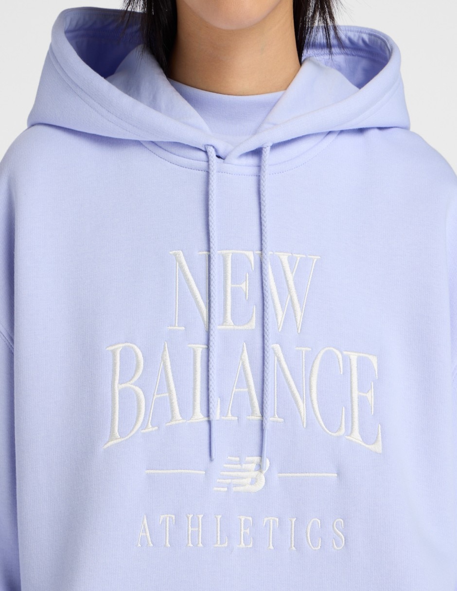 Sudadera New Balance con bolsa canguro para mujer