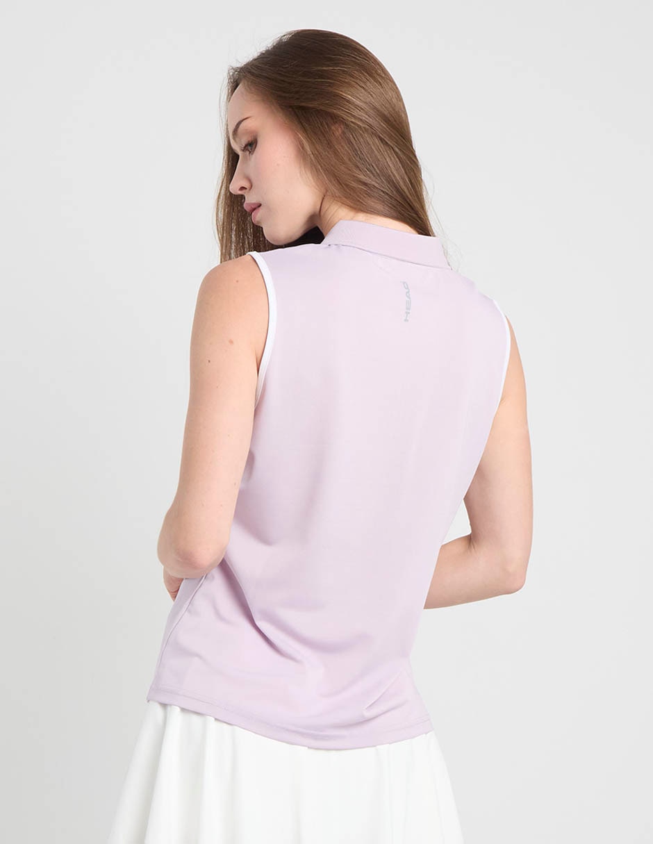 Playera tipo polo pádel para mujer 2