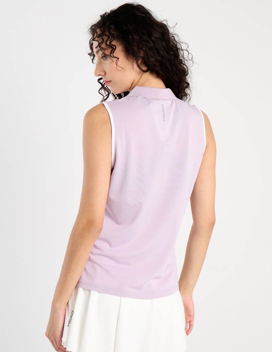 Playera tipo polo pádel para mujer 3