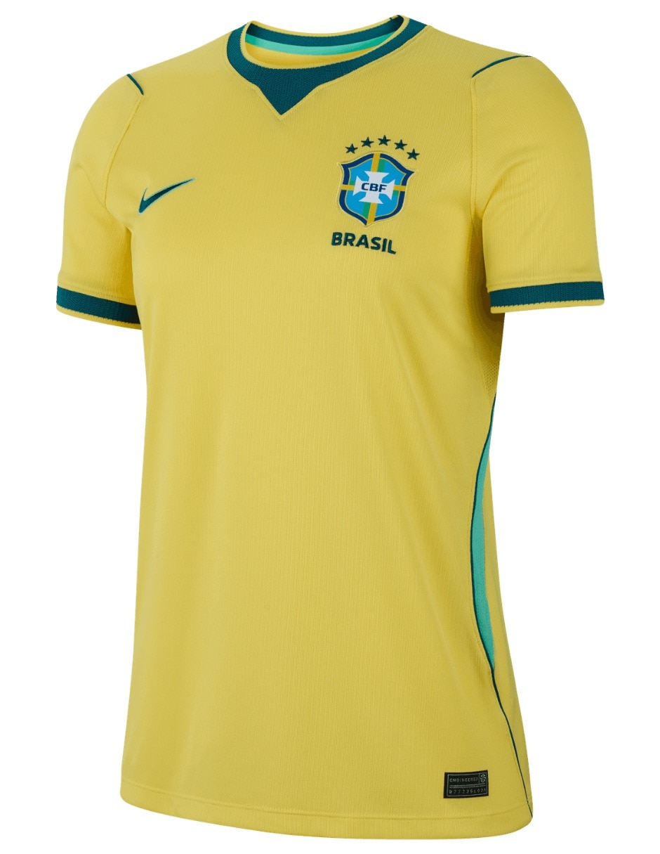 Jersey de selección de Fútbol de Brasil local manga corta Nike para mujer