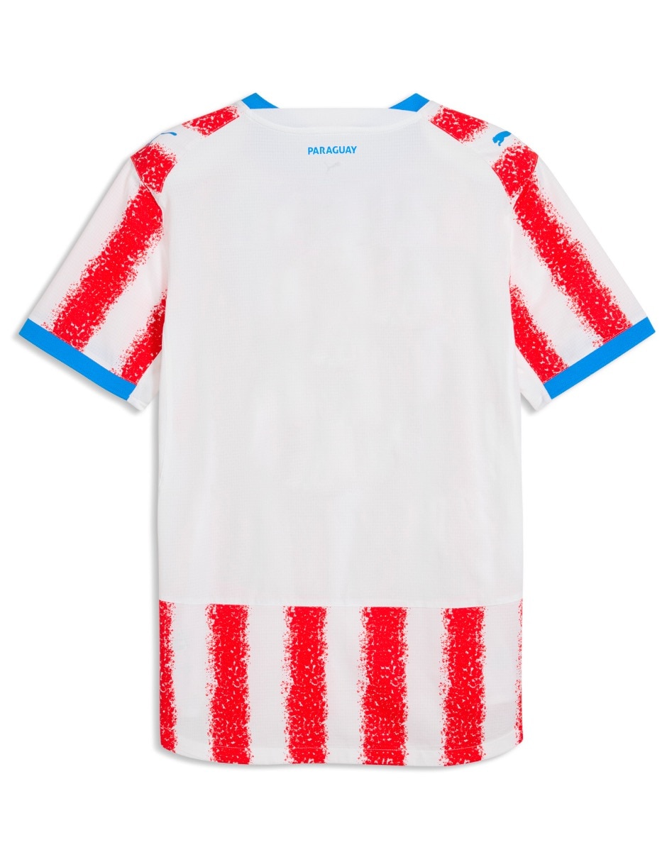 Jersey de Selección de Fútbol de Paraguay local manga corta Mundial Puma fan para hombre