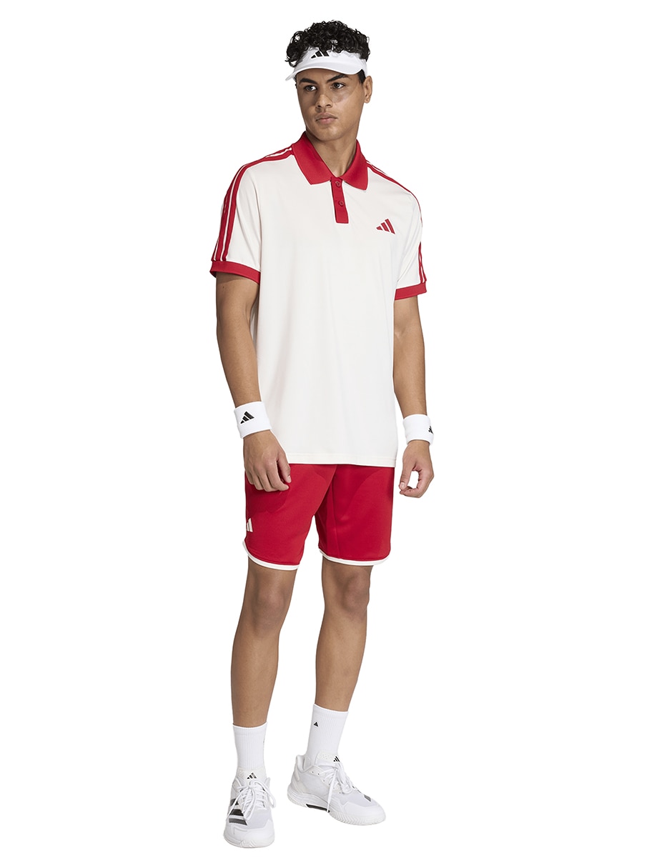Playera tipo polo tennis Adidas para hombre