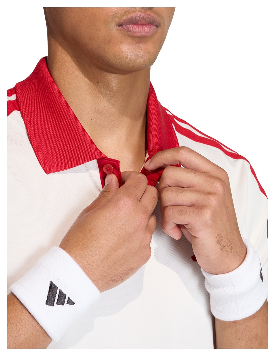 Playera tipo polo tennis Adidas para hombre