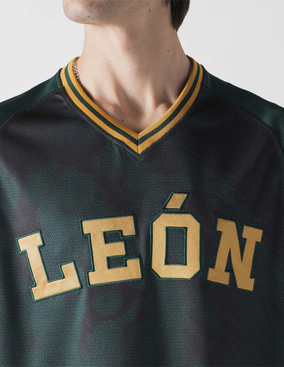 Jersey de bravos de león visitante de manga corta new era para unisex