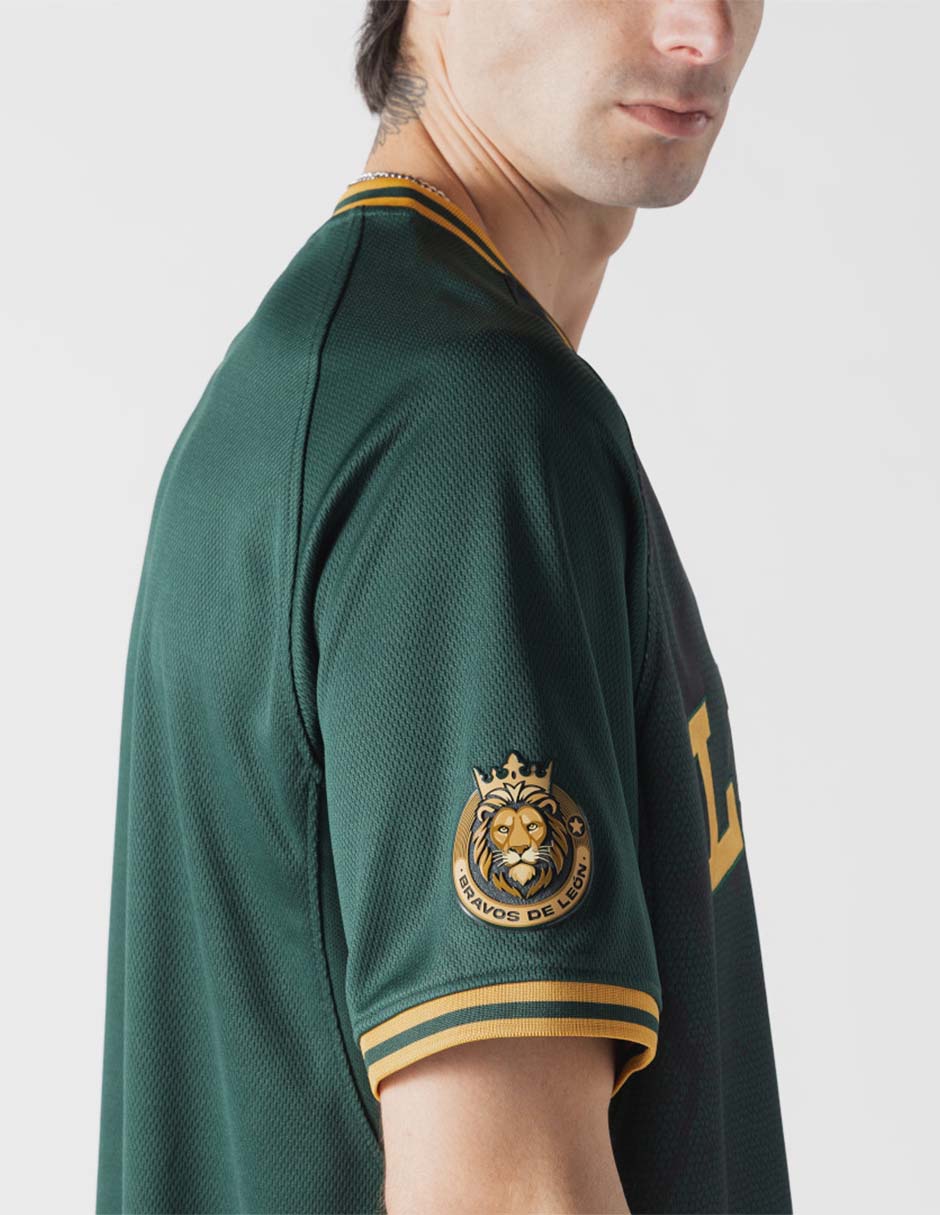 Jersey de bravos de león visitante de manga corta new era para unisex