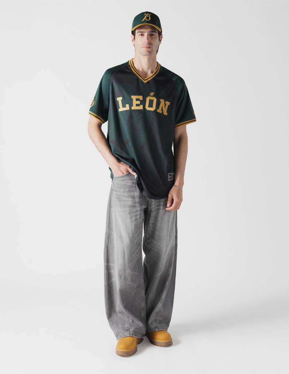 Jersey de bravos de león visitante de manga corta new era para unisex