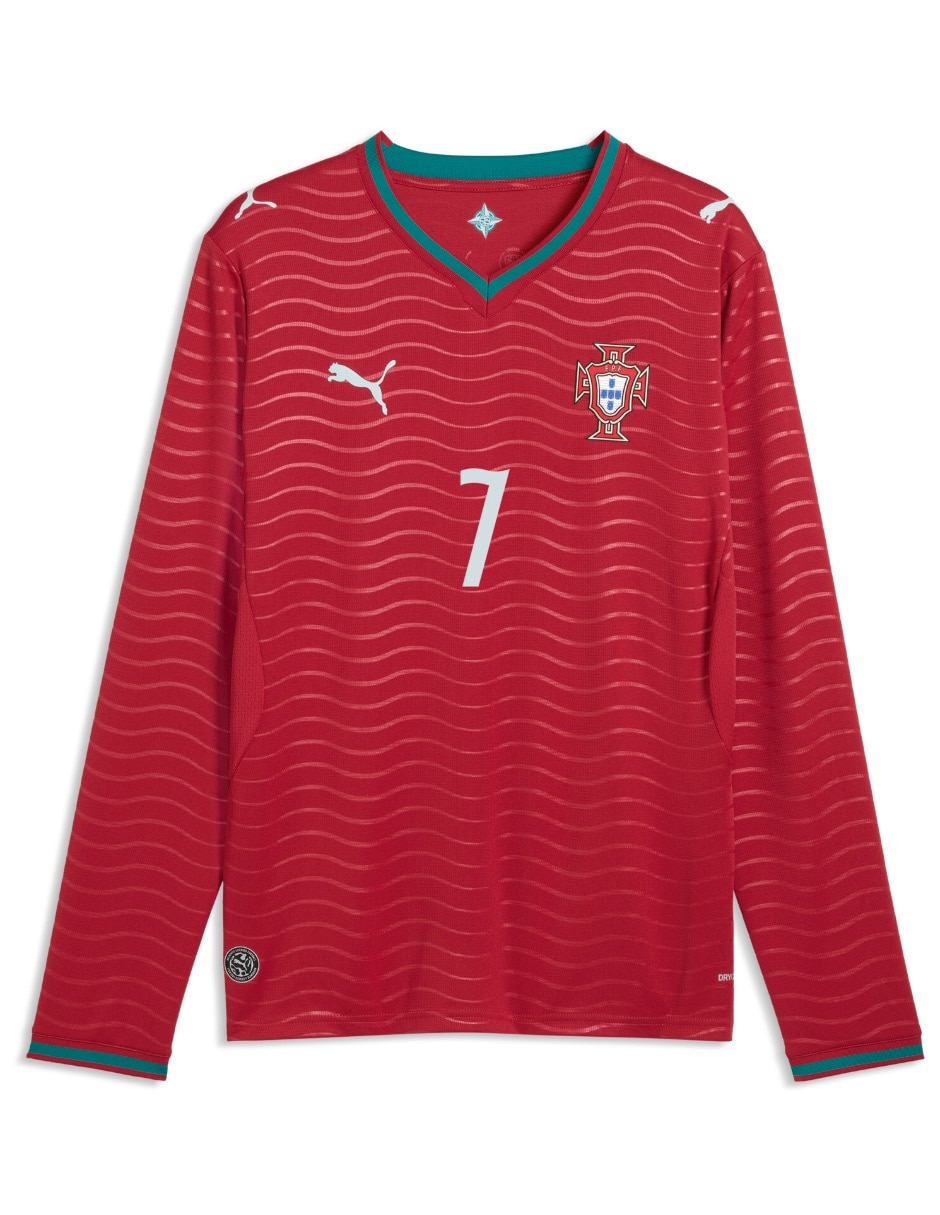 Jersey de Selección de fútbol de Portugal local de Ronaldo manga larga para hombre