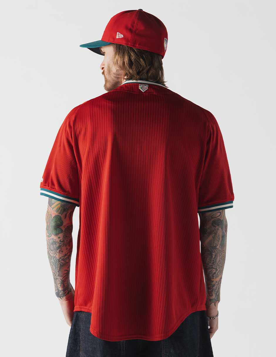 Jersey de Diablos Rojos del México visitante manga corta New Era unisex
