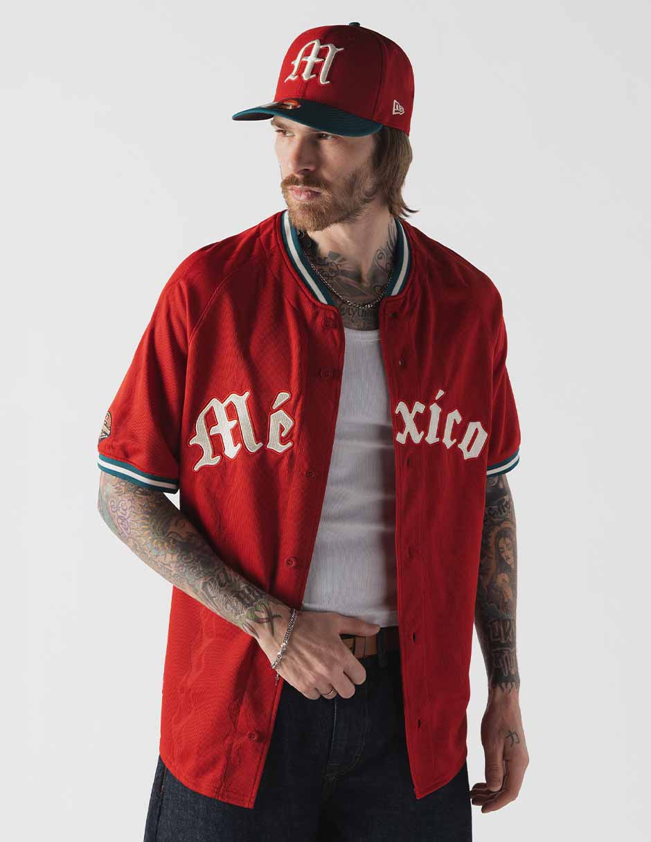 Jersey de Diablos Rojos del México visitante manga corta New Era unisex