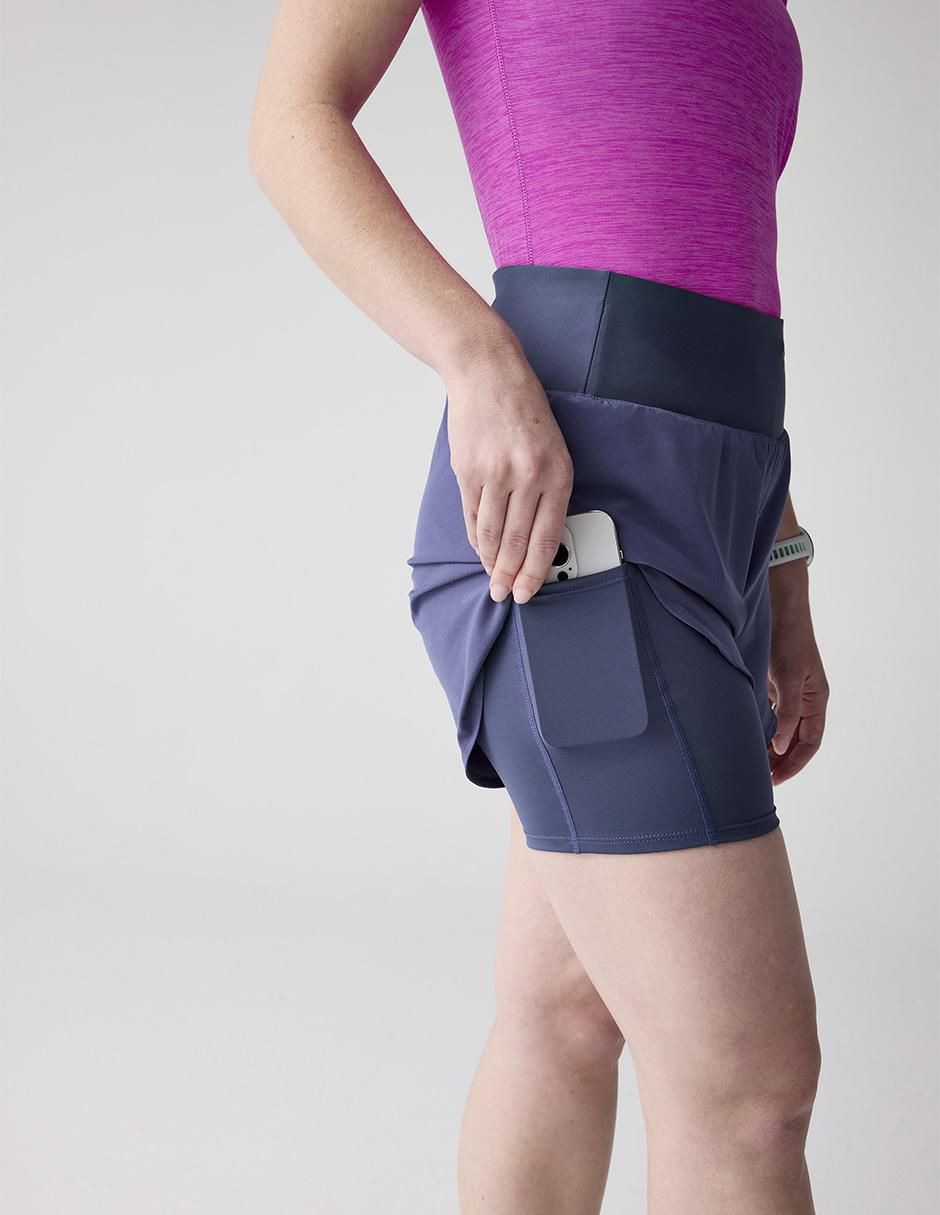 Short calzón de malla integrado Brooks para correr mujer