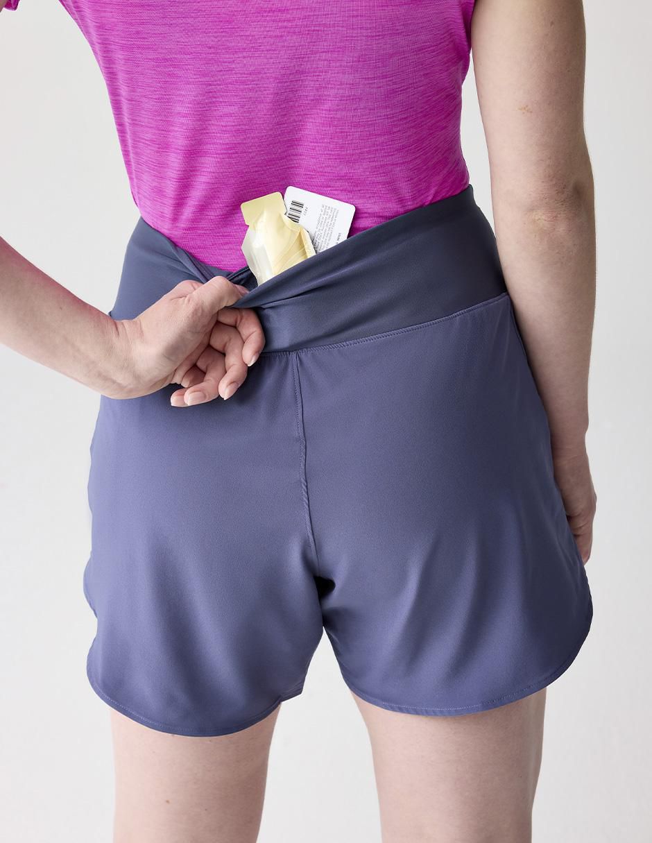 Short calzón de malla integrado Brooks para correr mujer