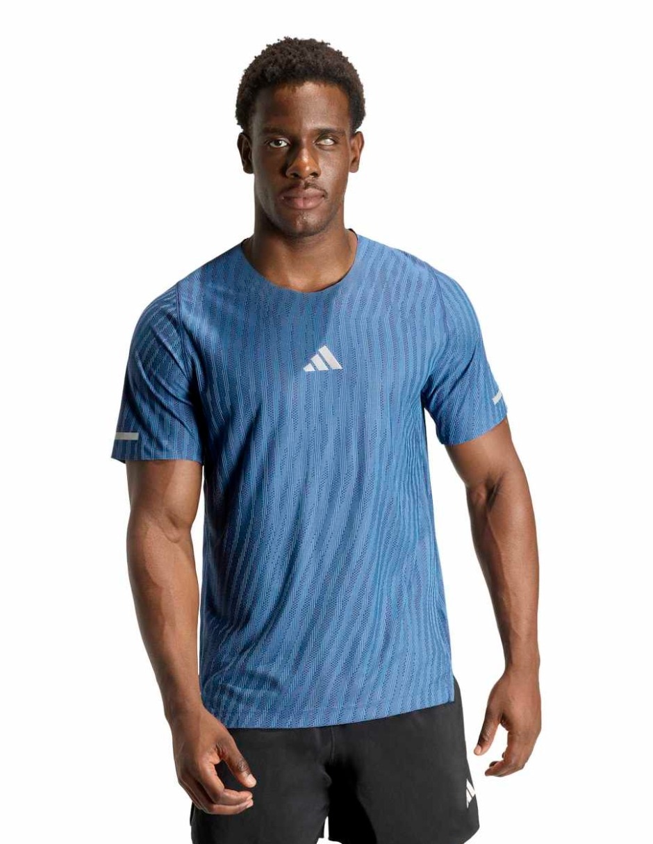 Playera deportiva para correr Adidas de hombre