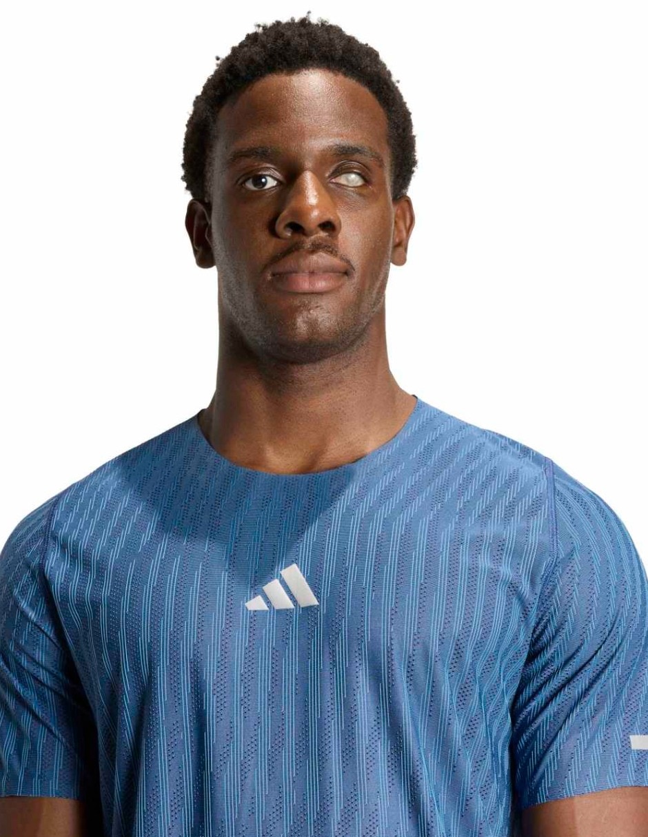 Playera deportiva para correr Adidas de hombre