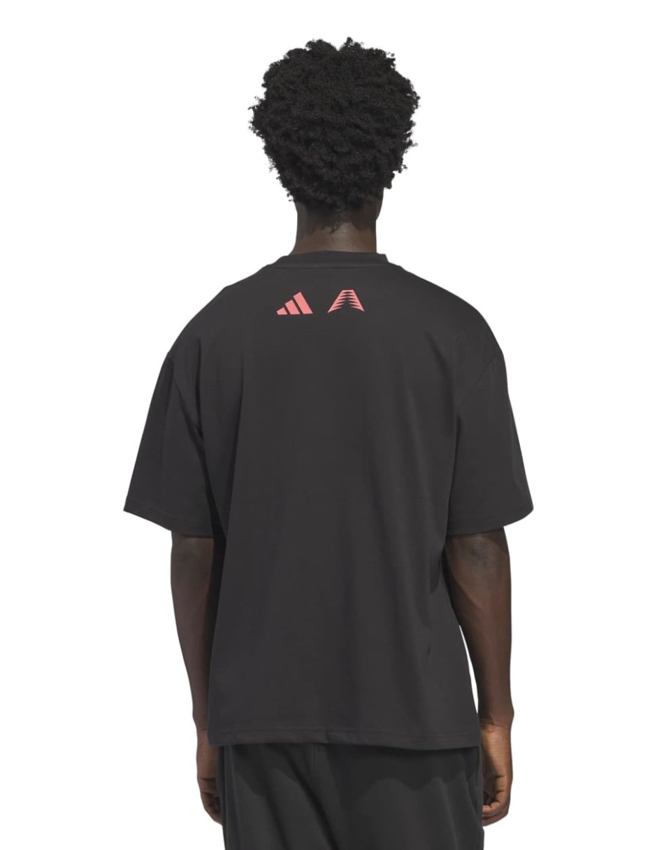 Playera deportiva para básquetbol Adidas de hombre