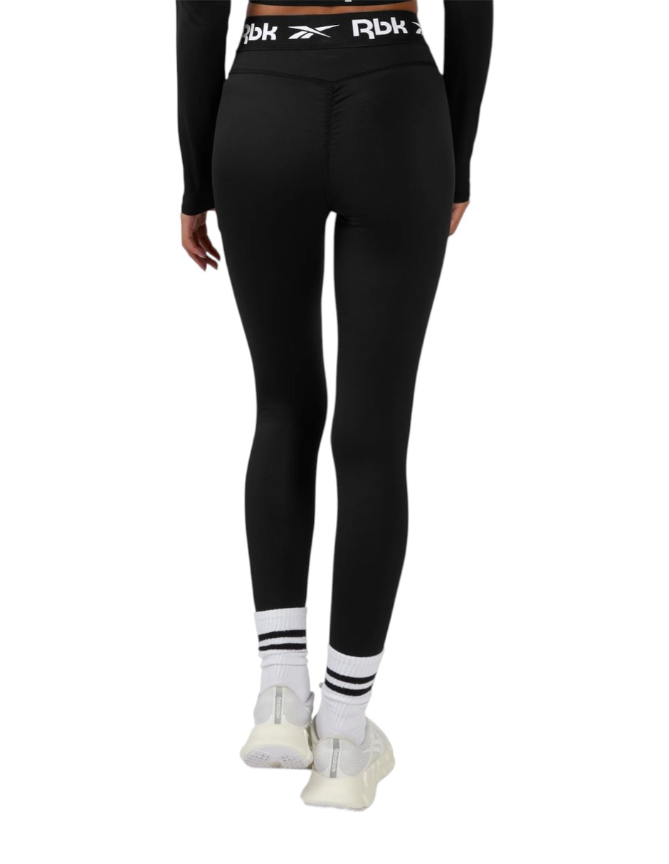 Malla Compresi—n Alta Reebok Core Fitness Training Ruched Legging Compresi—n Alta Para Mujer
