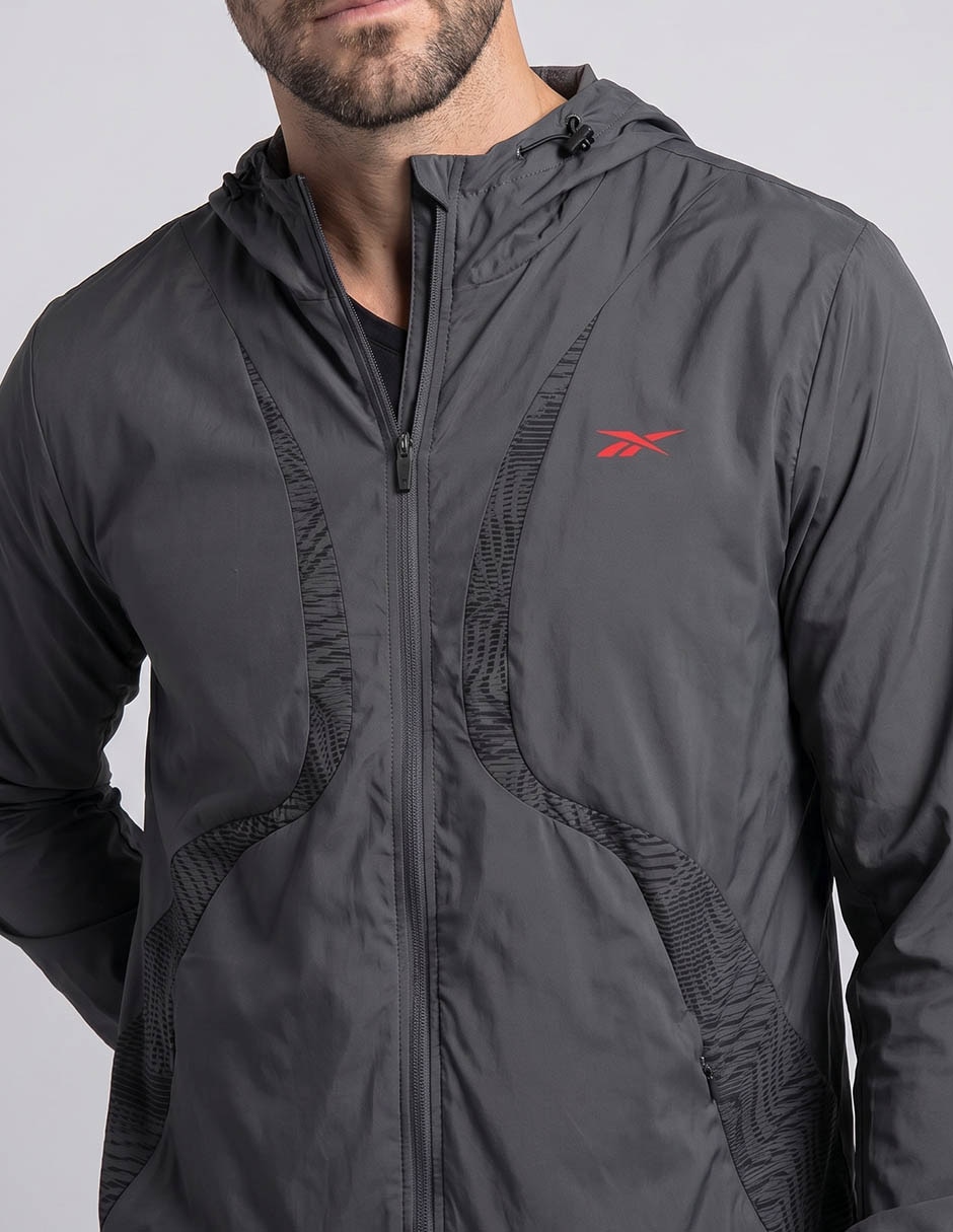 Chamarra para correr Reebok de hombre