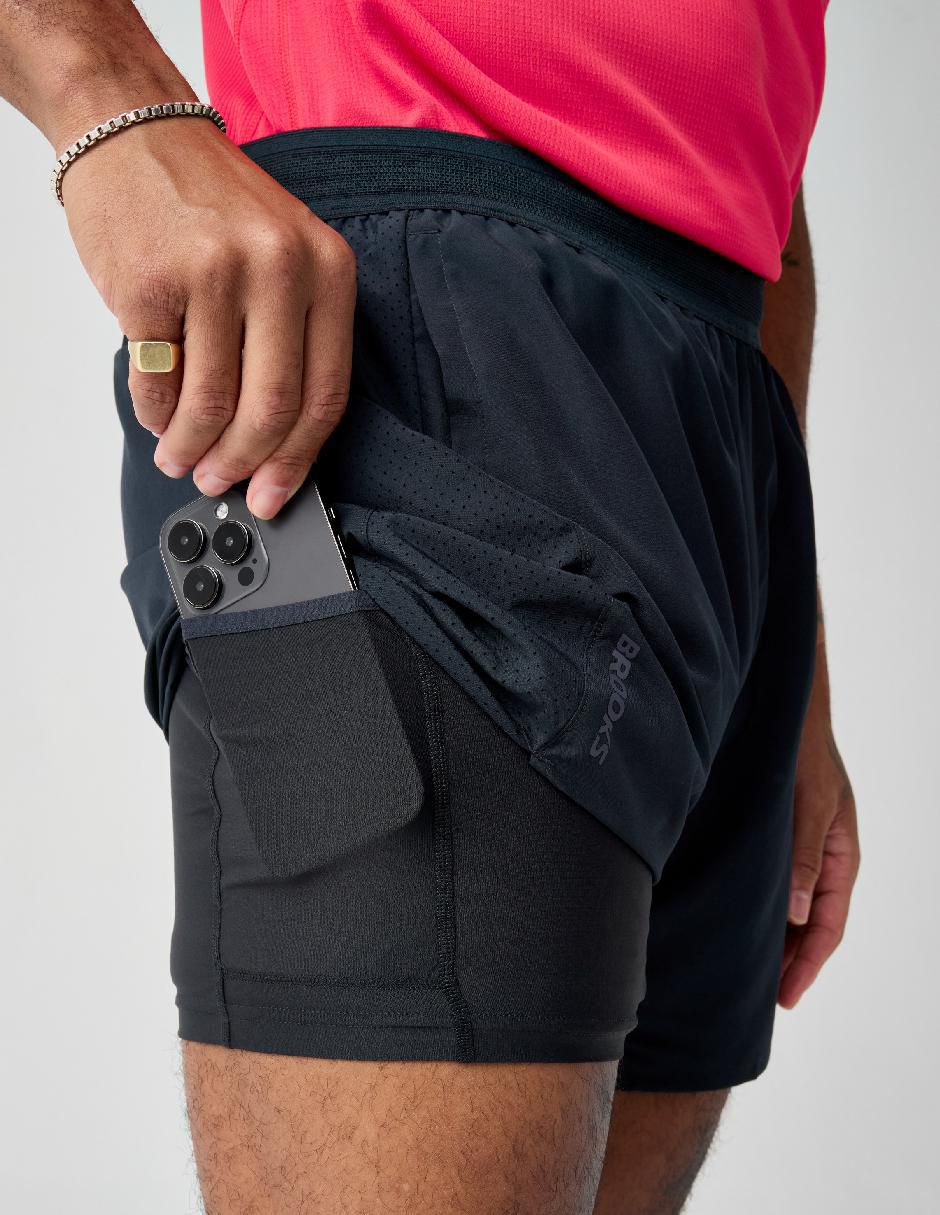 Short con malla para correr hombre