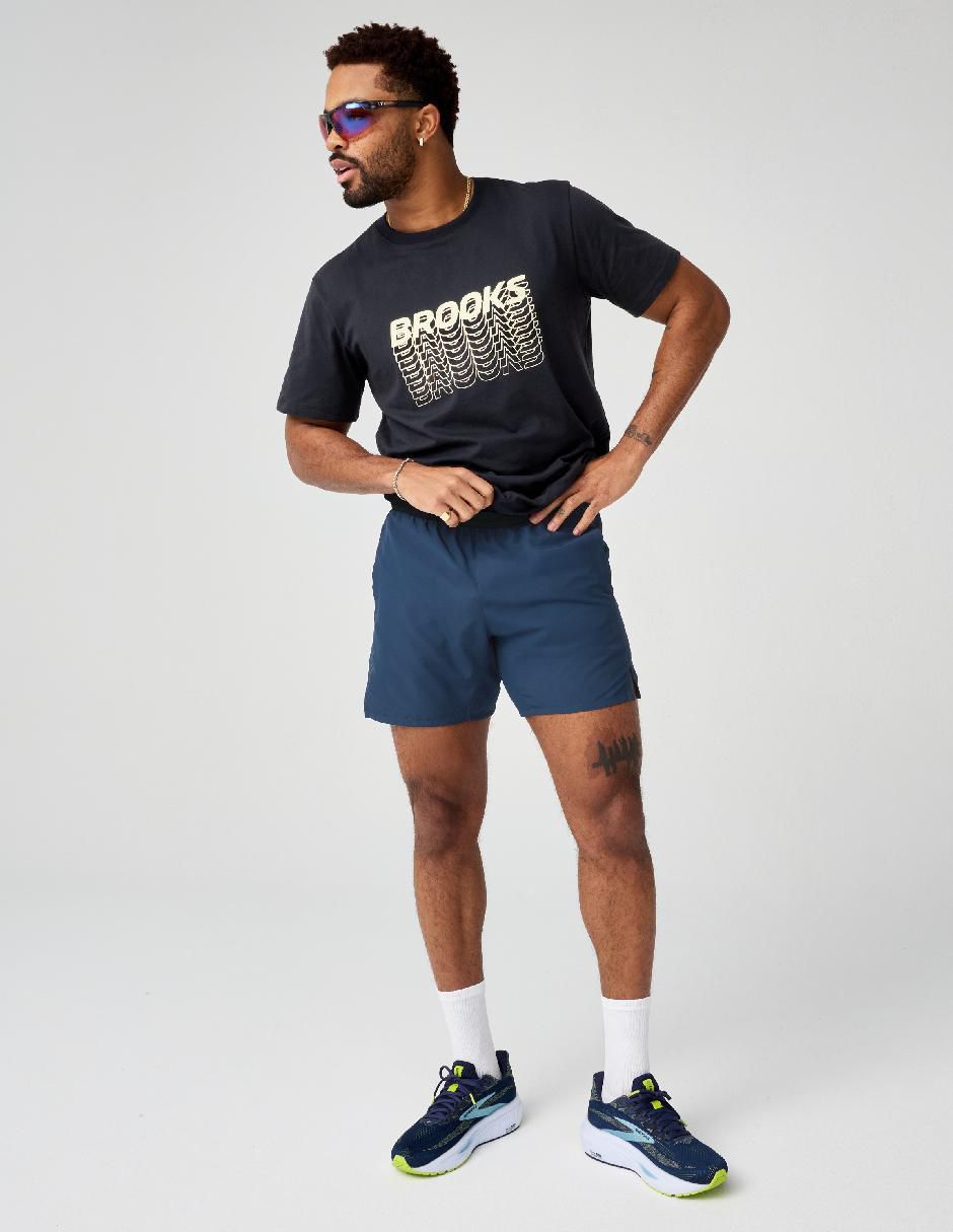 Short con malla para correr hombre