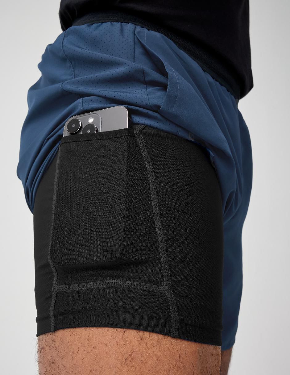 Short con malla para correr hombre