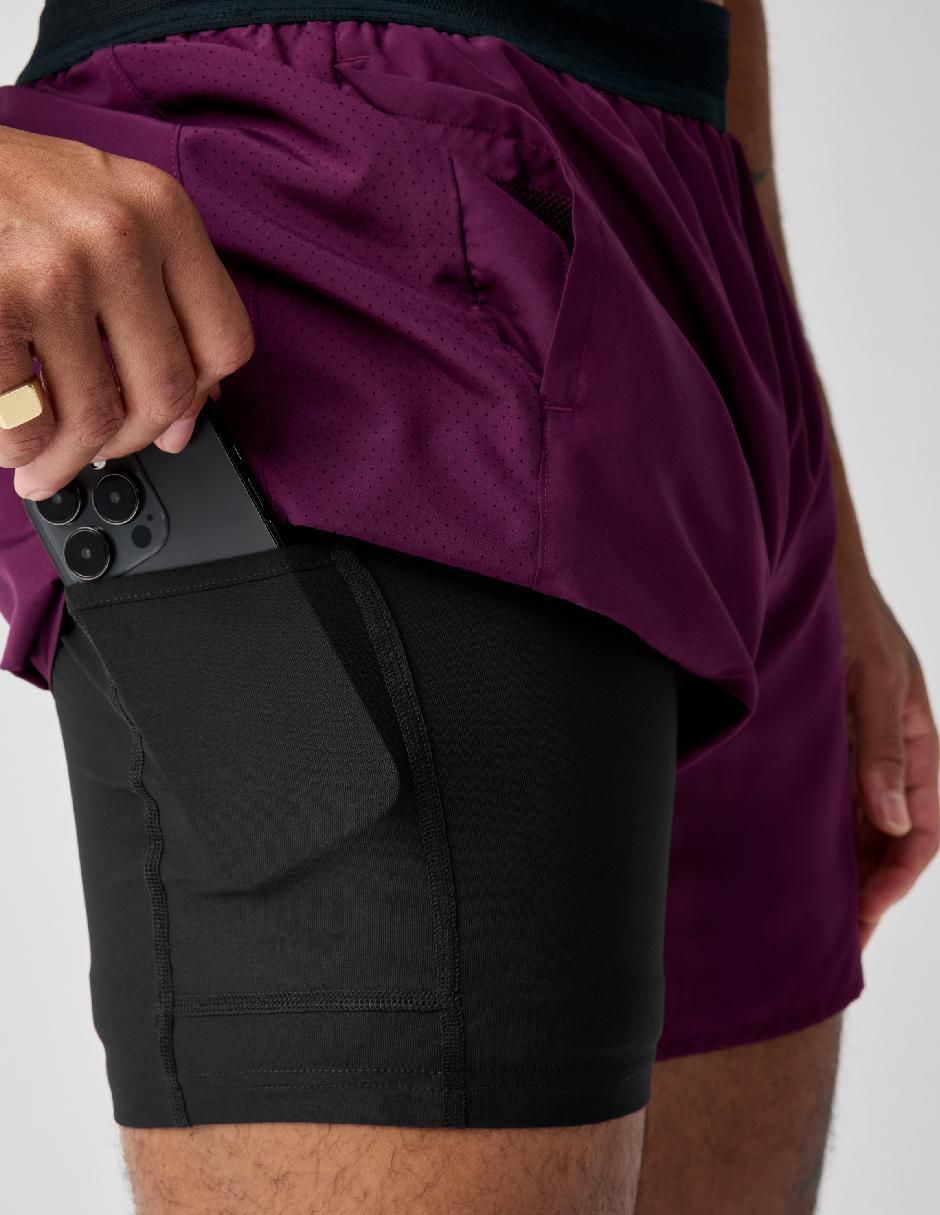 Short con malla para correr hombre