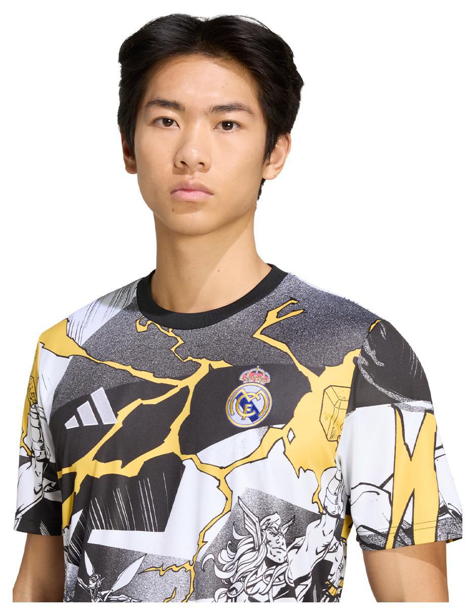 Jersey de Real Madrid Club de Fútbol entrenamiento Adidas fan para hombre