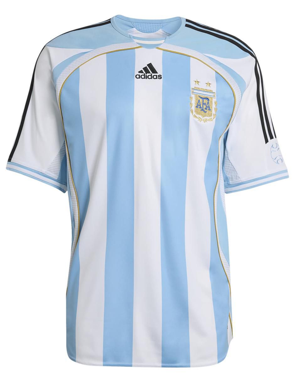 Jersey de selección de futbol de argentina retro local de manga corta adidas para hombre